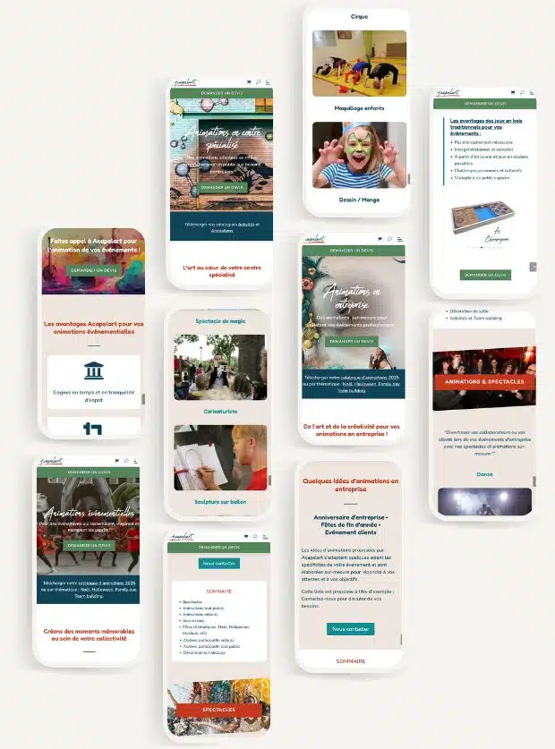 Illustration service de création de site web responsive