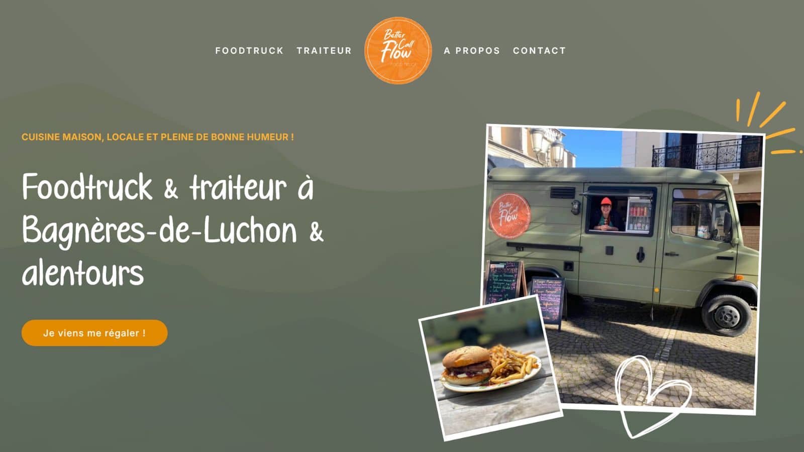 Capture d'écran de l'en-tête du site internet Le Chalet de Margaux