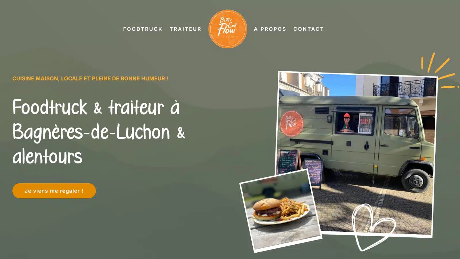 Capture d'écran de l'en-tête du site internet Le Chalet de Margaux