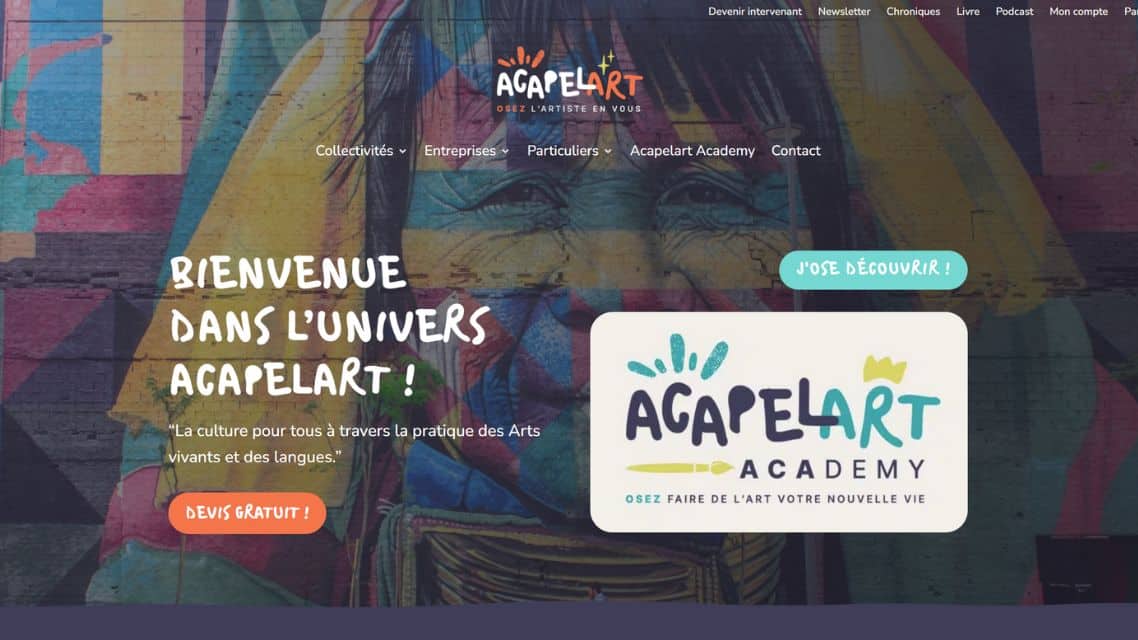 Capture d'écran de l'en-tête du site internet Le Chalet de Margaux